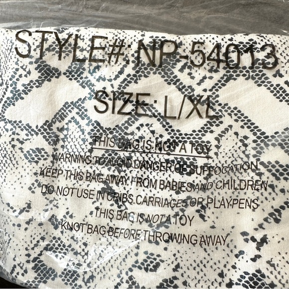 Snakeskin Print Fleece Lined Black Tan Zenana Leggings L/XL - Picture 9 of 9